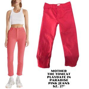 MOTHER The Tomcat  in Play Date Paradise‎ Pink Jeans sz. 27 like new